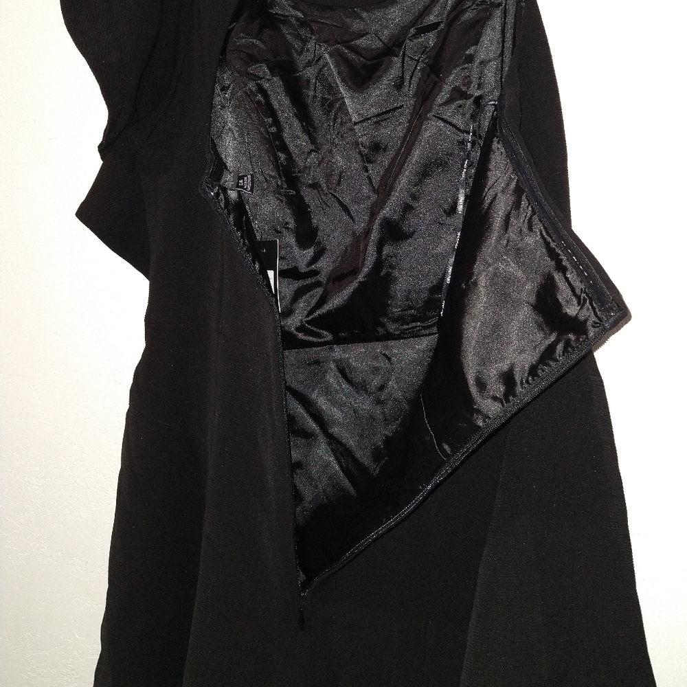 One-Shoulder Ruffle Fit & Flare Dress - Black - Picture 10 of 10